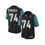 Men's Nike Jacksonville Jaguars #74 Mackenzy Bernadeau Limited Black Alternate NFL Jersey