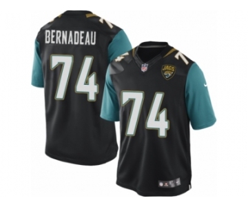 Men's Nike Jacksonville Jaguars #74 Mackenzy Bernadeau Limited Black Alternate NFL Jersey