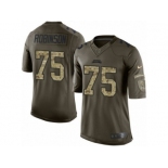 Men's Nike Jacksonville Jaguars #75 Cam Robinson Limited Green Salute to Service NFL Jersey