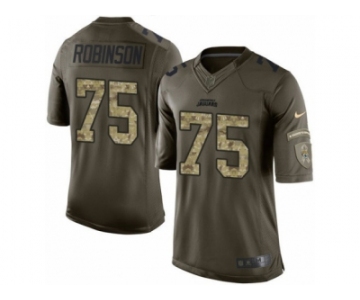 Men's Nike Jacksonville Jaguars #75 Cam Robinson Limited Green Salute to Service NFL Jersey