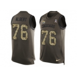 Men's Nike Jacksonville Jaguars #76 Branden Albert Limited Green Salute to Service Tank Top NFL Jersey