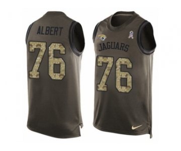 Men's Nike Jacksonville Jaguars #76 Branden Albert Limited Green Salute to Service Tank Top NFL Jersey