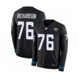 Men's Nike Jacksonville Jaguars #76 Will Richardson Limited Black Therma Long Sleeve NFL Jersey