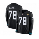 Men's Nike Jacksonville Jaguars #78 Jermey Parnell Limited Black Therma Long Sleeve NFL Jersey