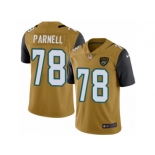 Men's Nike Jacksonville Jaguars #78 Jermey Parnell Limited Gold Rush NFL Jersey