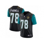 Men's Nike Jacksonville Jaguars #78 Jermey Parnell Vapor Untouchable Limited Black Alternate NFL Jersey