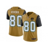 Men's Nike Jacksonville Jaguars #80 Mychal Rivera Limited Gold Rush NFL Jersey