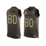 Men's Nike Jacksonville Jaguars #80 Mychal Rivera Limited Green Salute to Service Tank Top NFL Jersey