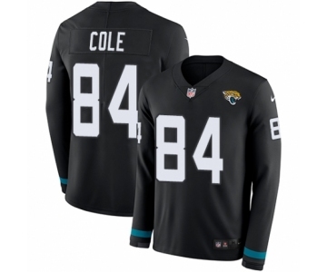 Men's Nike Jacksonville Jaguars #84 Keelan Cole Limited Black Therma Long Sleeve NFL Jersey