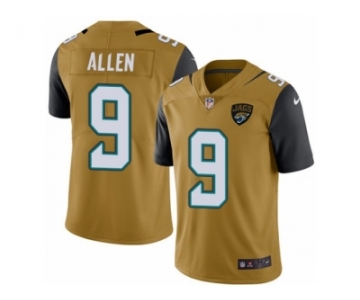 Men's Nike Jacksonville Jaguars #9 Brandon Allen Limited Gold Rush NFL Jersey