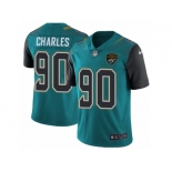 Men's Nike Jacksonville Jaguars #90 Stefan Charles Vapor Untouchable Limited Teal Green Team Color NFL Jersey