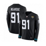 Men's Nike Jacksonville Jaguars #91 Yannick Ngakoue Limited Black Therma Long Sleeve NFL Jersey