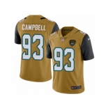 Men's Nike Jacksonville Jaguars #93 Calais Campbell Limited Gold Rush NFL Jersey