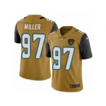 Men's Nike Jacksonville Jaguars #97 Roy Miller Limited Gold Rush NFL Jersey