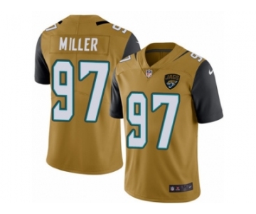 Men's Nike Jacksonville Jaguars #97 Roy Miller Limited Gold Rush NFL Jersey