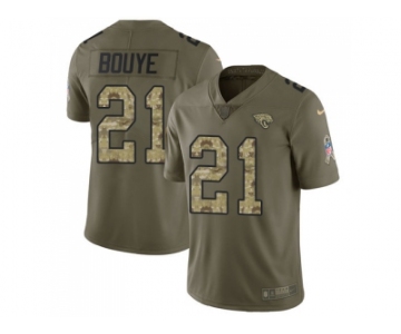 Nike Jacksonville Jaguars #21 A.J. Bouye Olive Camo Men Stitched NFL Limited 2017 Salute To Service Jersey