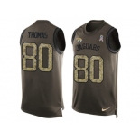 Nike Jacksonville Jaguars #80 Julius Thomas Green Men's Stitched NFL Limited Salute To Service Tank Top Jersey