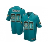 Nike Jacksonville Jaguars #80 Julius Thomas Teal Green Team Color Men's Stitched NFL Limited Strobe Jersey