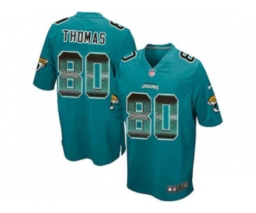 Nike Jacksonville Jaguars #80 Julius Thomas Teal Green Team Color Men's Stitched NFL Limited Strobe Jersey