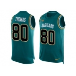 Nike Jacksonville Jaguars #80 Julius Thomas Teal Green Team Color Men's Stitched NFL Limited Tank Top Jersey