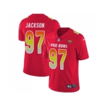 Nike Jacksonville Jaguars #97 Malik Jackson Red Men Stitched NFL Limited AFC 2018 Pro Bowl Jersey