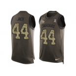 Nike Jaguars #44 Myles Jack Green Men's Stitched NFL Limited Salute To Service Tank Top Jersey