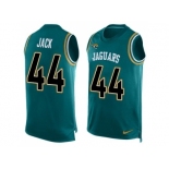 Nike Jaguars #44 Myles Jack Teal Green Team Color Men's Stitched NFL Limited Tank Top Jersey