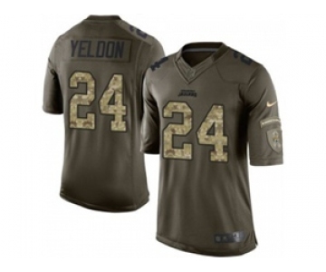 nike nfl jerseys jacksonville jaguars #24 yeldon army green[nike Limited Salute To Service]