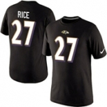 Nike Baltimore Ravens 27 Ed Reed Pride Name & Number T-Shirt Black