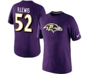 Nike Baltimore Ravens 52 R.LEWIS Name & Number T-Shirt- Purple