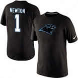 Nike Carolina Panthers Cam Newton Name & Number T-Shirt Black