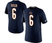 Nike Chicago Bears Jay Cutler Name & Number T-Shirt Blue