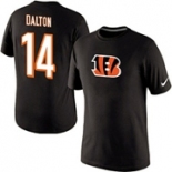 Nike Cincinnati Bengals Andy Dalton Name & Number T-Shirt Black