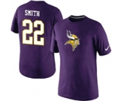 Nike Minnesota Vikings 22 Harrison Smith Name & Number T-Shirt Purple