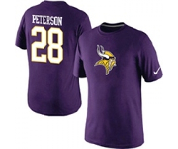 Nike Minnesota Vikings 28 Adrian Peterson Name & Number T-Shirt