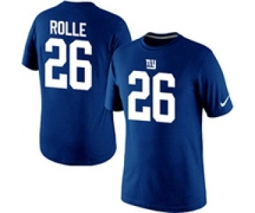 Nike New York Giants Antrel Rolle Pride Name & Number T-Shirt Blue