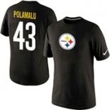 Nike Pittsburgh Steelers Troy Polamalu Name & Number T-Shirt Black