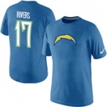 Nike San Diego Chargers Phillip Rivers Name & Number T-Shirt L.Blue