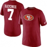 Nike San Francisco 49ers 7 Kaepernick Name & Number T-Shirt Red