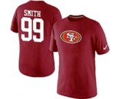 Nike San Francisco 49ers 99 SMITH Name & Number T-Shirt Red