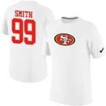 Nike San Francisco 49ers 99 SMITH Name & Number T-Shirt White