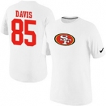 Nike San Francisco 49ers Vernon Davis Name & Number T-Shirt White