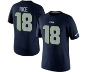 Nike Seattle Seahawks 18 Sidney Rice Pride Name & Number T-Shirt Blue