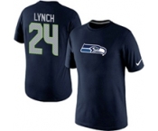 Nike Seattle Seahawks 24 Marshawn Lynch Name & Number T-Shirt