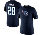 Nike Tennessee Titans Chris Johnson Name & Number T-Shirt D.BLue