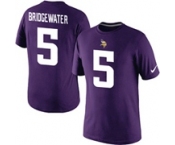 Teddy Bridgewater Minnesota Vikings 5 Nike Player Pride Name & Number T-Shirt Purple