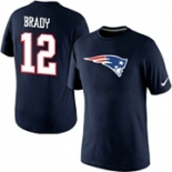 Tom Brady New England Patriots Nike Player Name & Number T-Shirt Blue