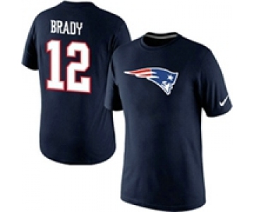 Tom Brady New England Patriots Nike Player Name & Number T-Shirt Blue