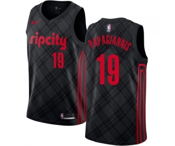 Women's Nike Portland Trail Blazers #19 Georgios Papagiannis Swingman Black NBA Jersey - City Edition