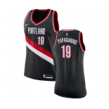 Women's Nike Portland Trail Blazers #19 Georgios Papagiannis Swingman Black NBA Jersey - Icon Edition